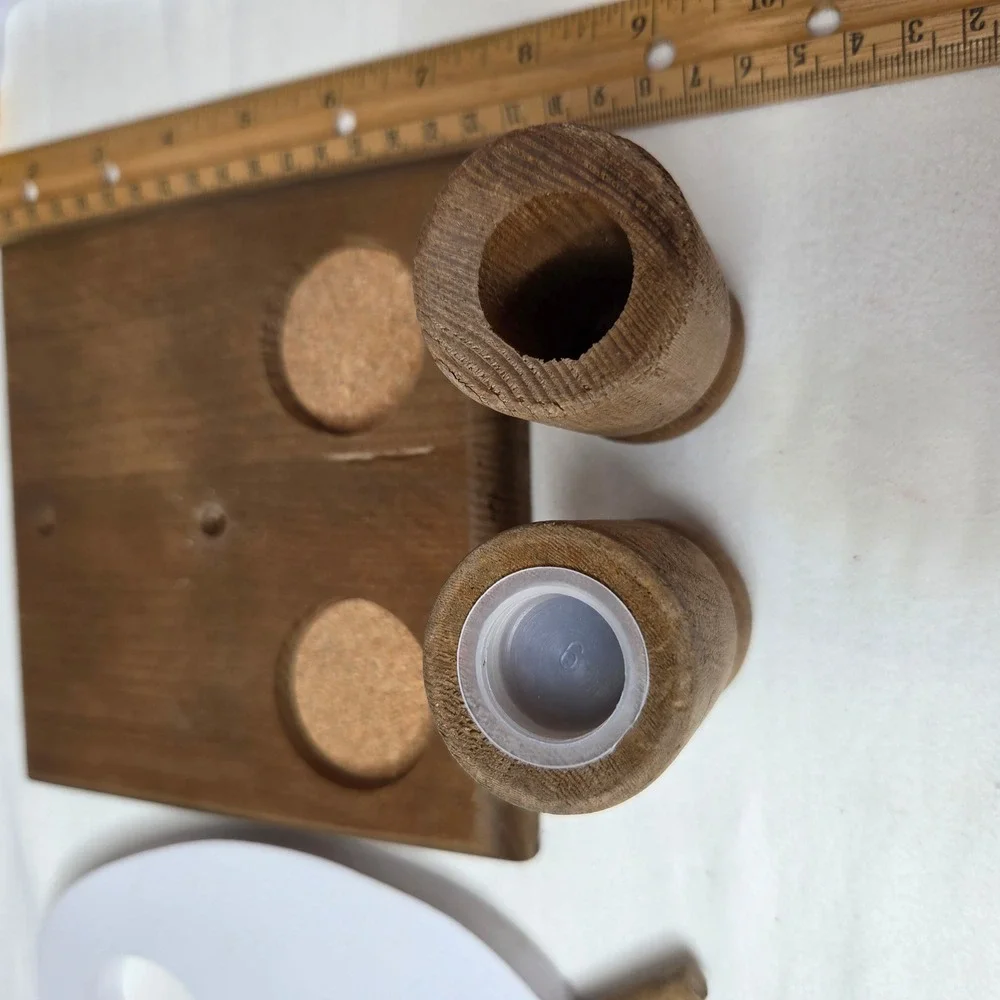 Vtg House Of Lloyd Wood Goose Salt Pepper Shakers Napkin Holder White Farmhouse‎